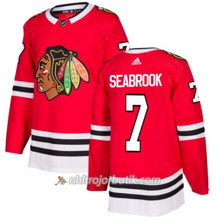 Män Ishockey Chicago Blackhawks Tröja Brent Seabrook 7 Adidas 2017-2018 Röd Authentic